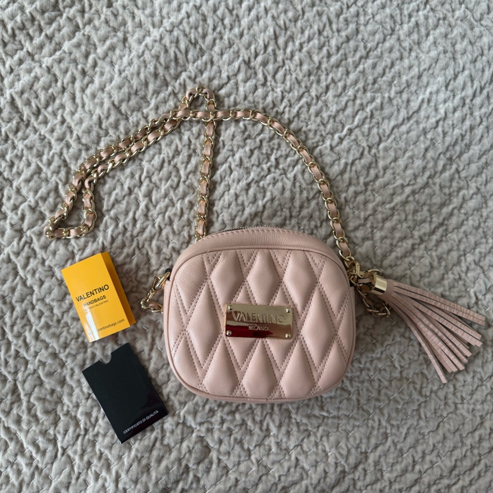 Valentino Pink Quilted Crossbody Bag